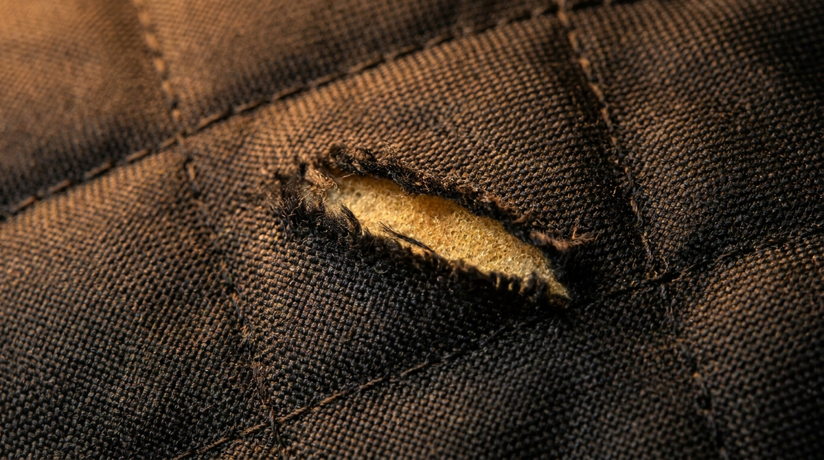 Macro tessuto Oxford con imbottitura in spugna