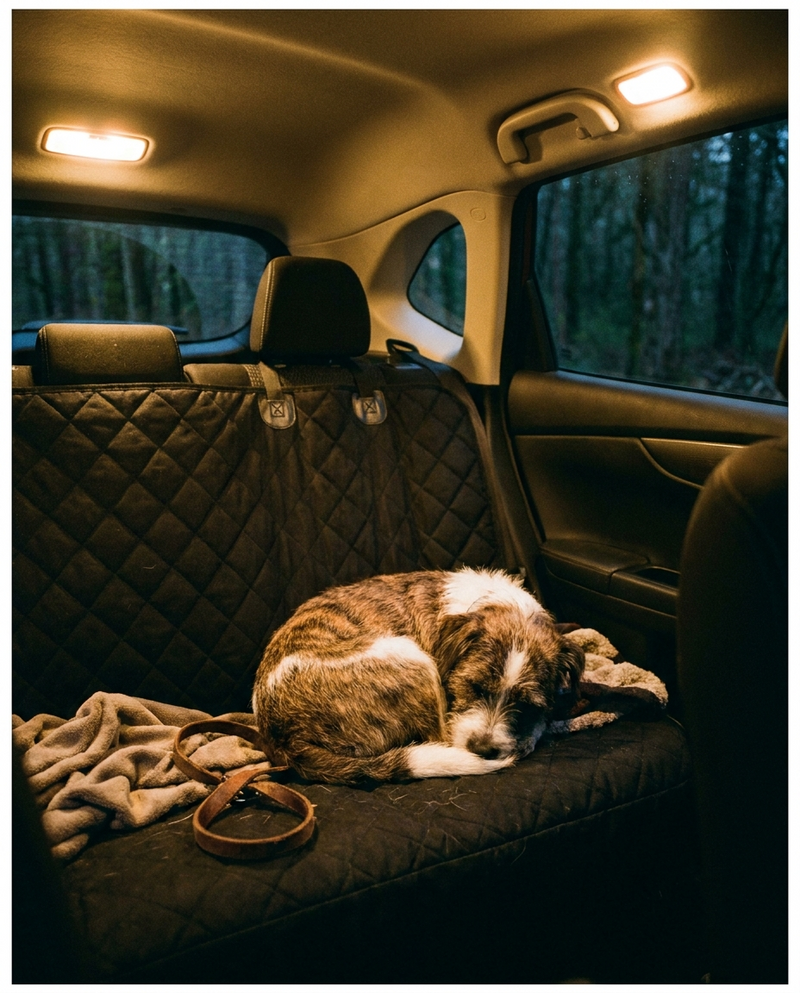 Cane addormentato sul coprisedile